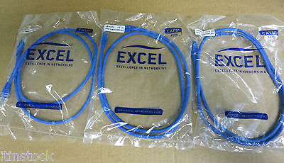 excel-3-meter-patch-leads-blue